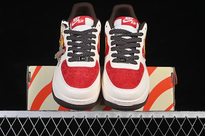 All categories Nk Air Force 1 Air Force series Nk Air Force 1 Low Air Force low-top Nike Air Force 1'07 Low red, white and yellow contrast Air Force 1 low-top casual sneakers JP2026-155